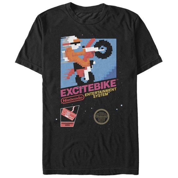 Nintendo Excitebike Black T-Shirt-XXXX-Large