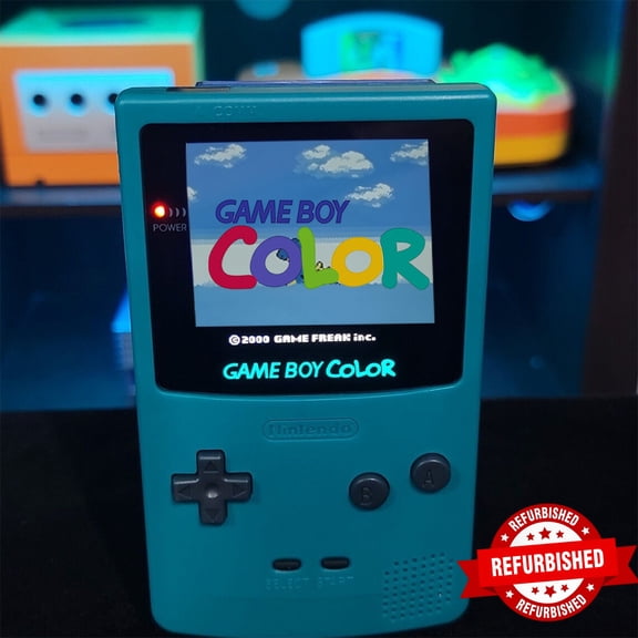 Nintendo Game Boy Color GBC Console Game Handheld System Cleaned Tested New Case Lndigo Teal