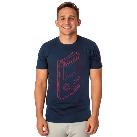 Nintendo Game Boy T-Shirt Men's Simple Sketch Design Adult Short Sleeve Tee