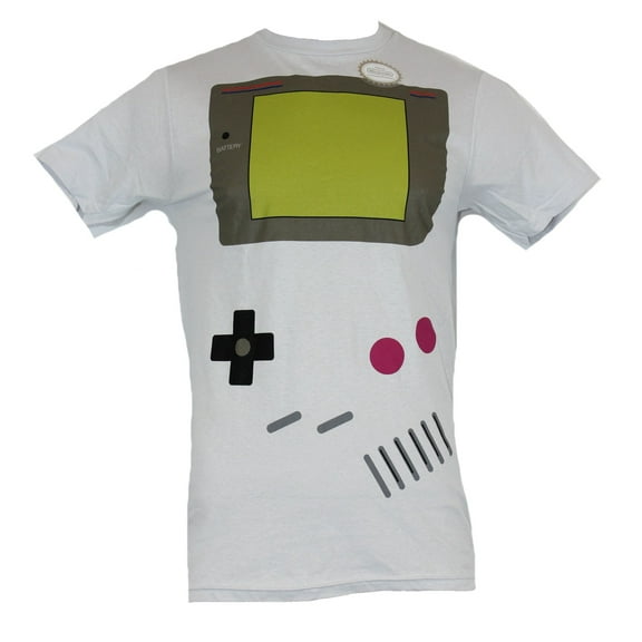 Nintendo Gameboy Mens T-Shirt - Full Shirt of Iamge of the Classic Handheld (X-Small)