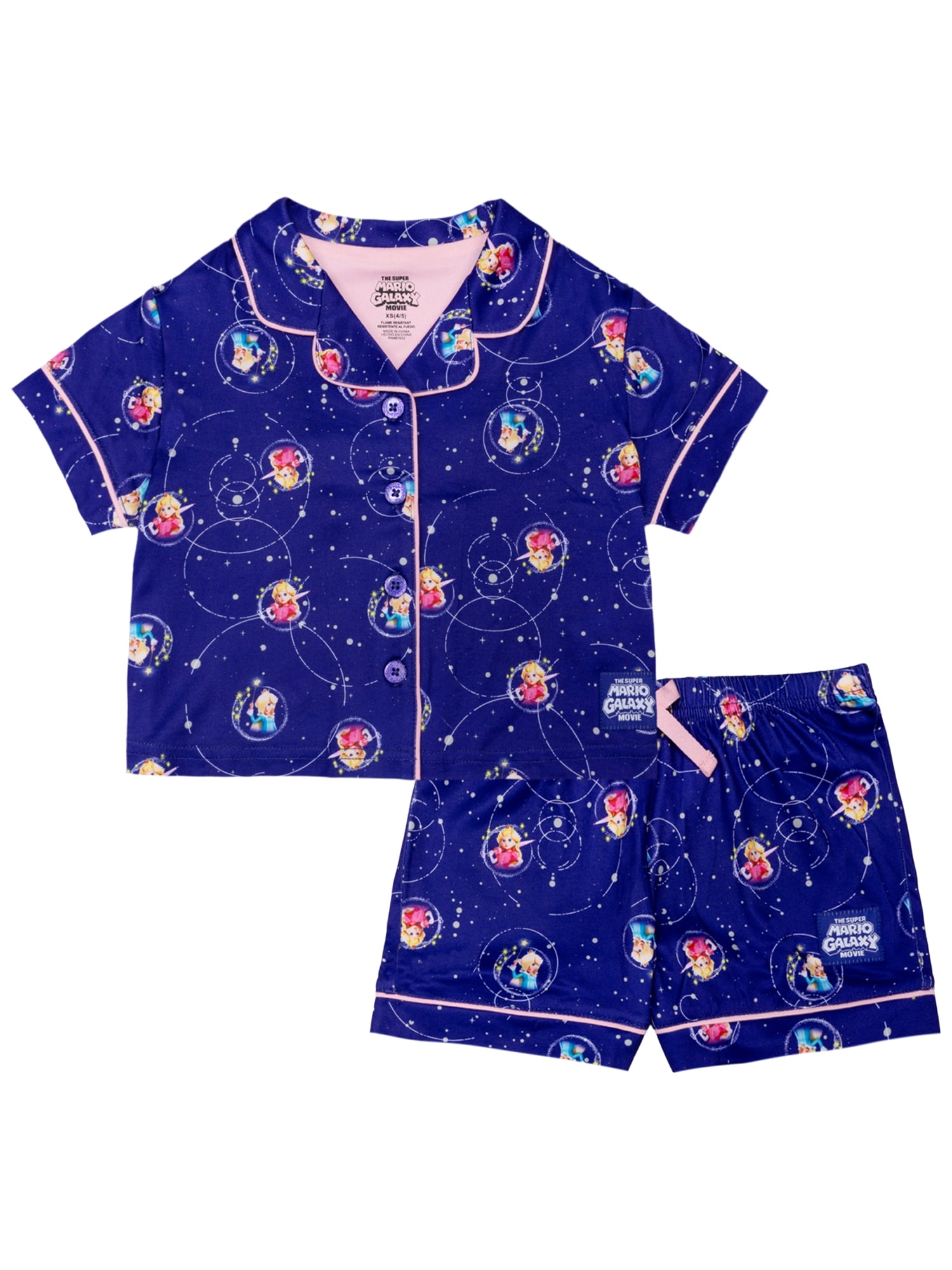Bluey Girls Button Front Top and Shorts Pajama Set, 2-Piece, Sizes