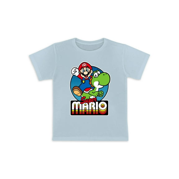 Nintendo Girls Super Mario and Yoshi Girls Short Sleeve Graphic T-Shirt, Sizes 4-16