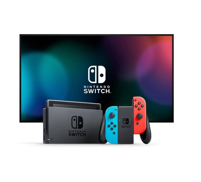 Nintendo HAD S KABAA Console with Neon Blue and Neon Red Joy Con