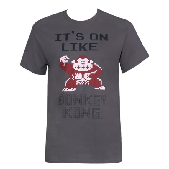 Nintendo It's on Like Donkey Kong Men's Grey T-Shirt-Medium