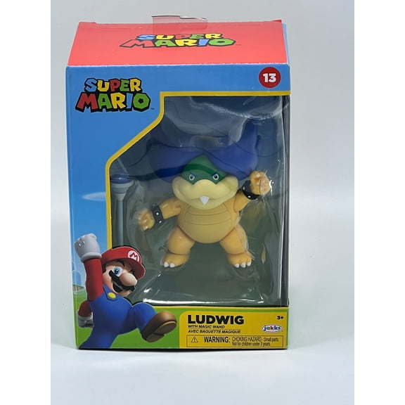 Nintendo Jakks Pacific Super Mario Brothers Ludwig 4" Action Figure & Magic Wand