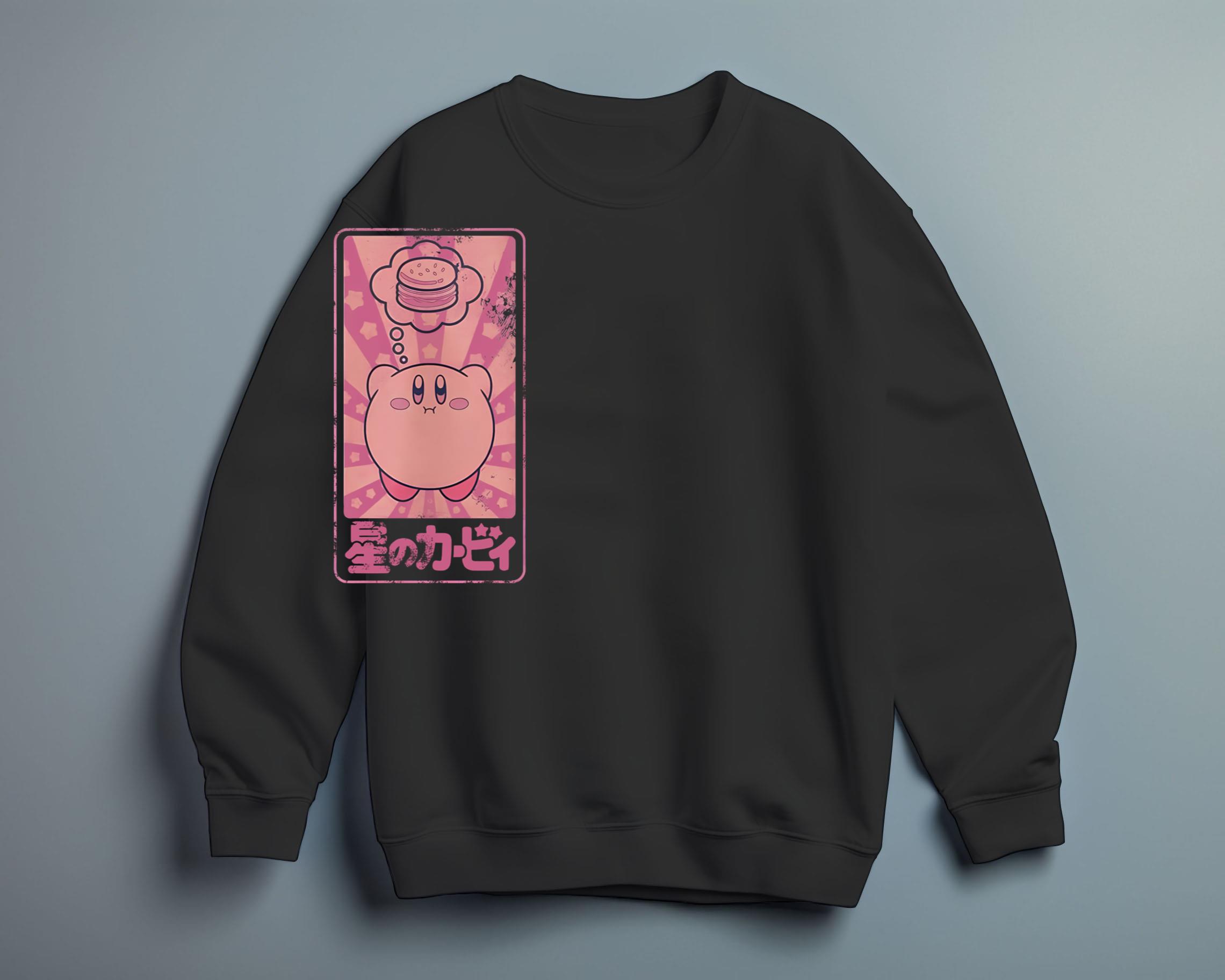 Nintendo KIRBY Dreaming Of Food Hamburger KANJI TShirt Licensed