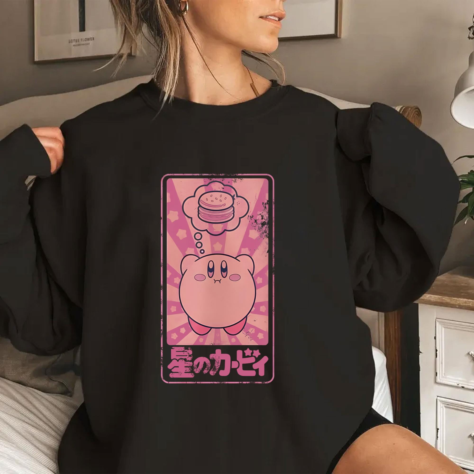Nintendo KIRBY Dreaming Of Food Hamburger KANJI TShirt Licensed