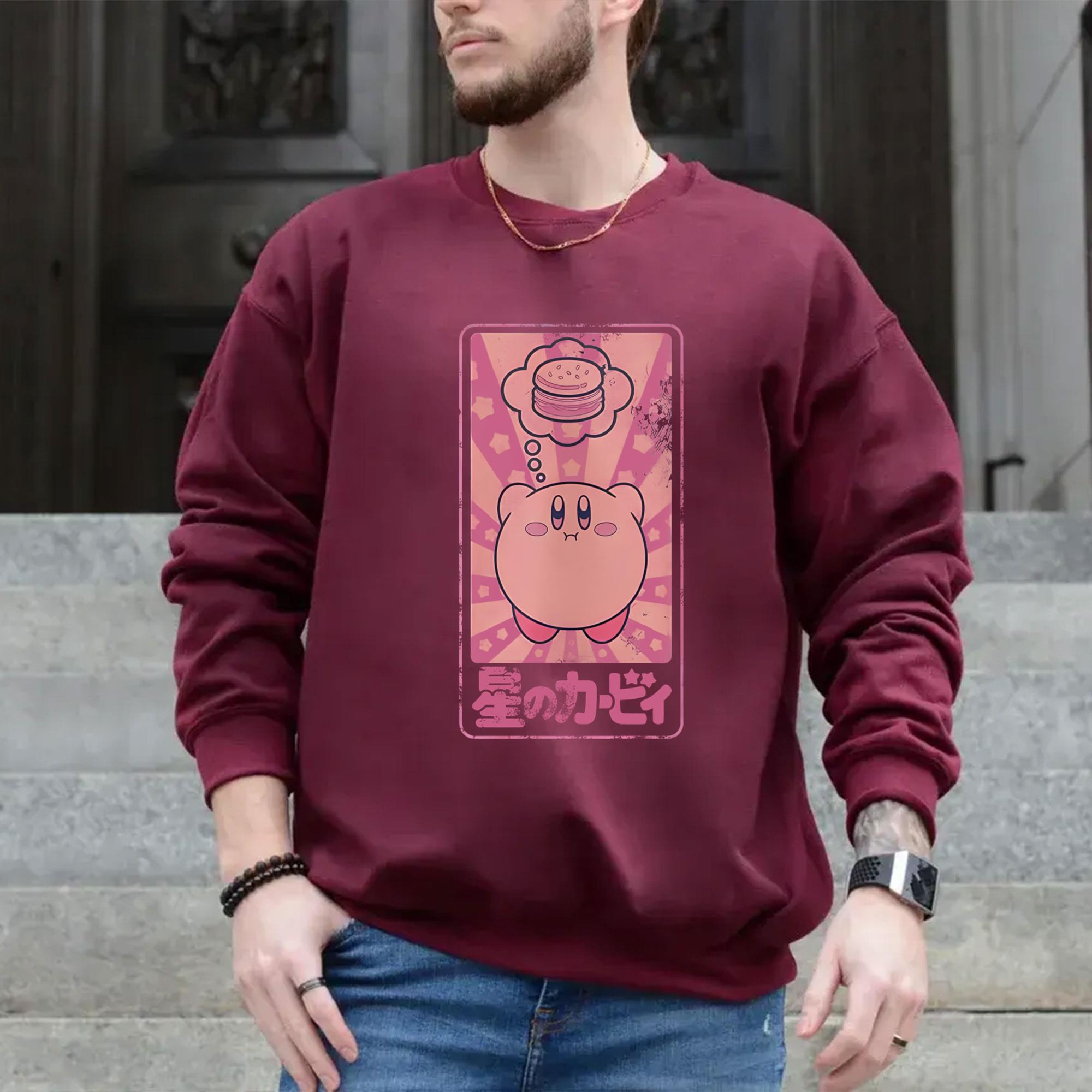 Nintendo KIRBY Dreaming Of Food Hamburger KANJI TShirt Licensed