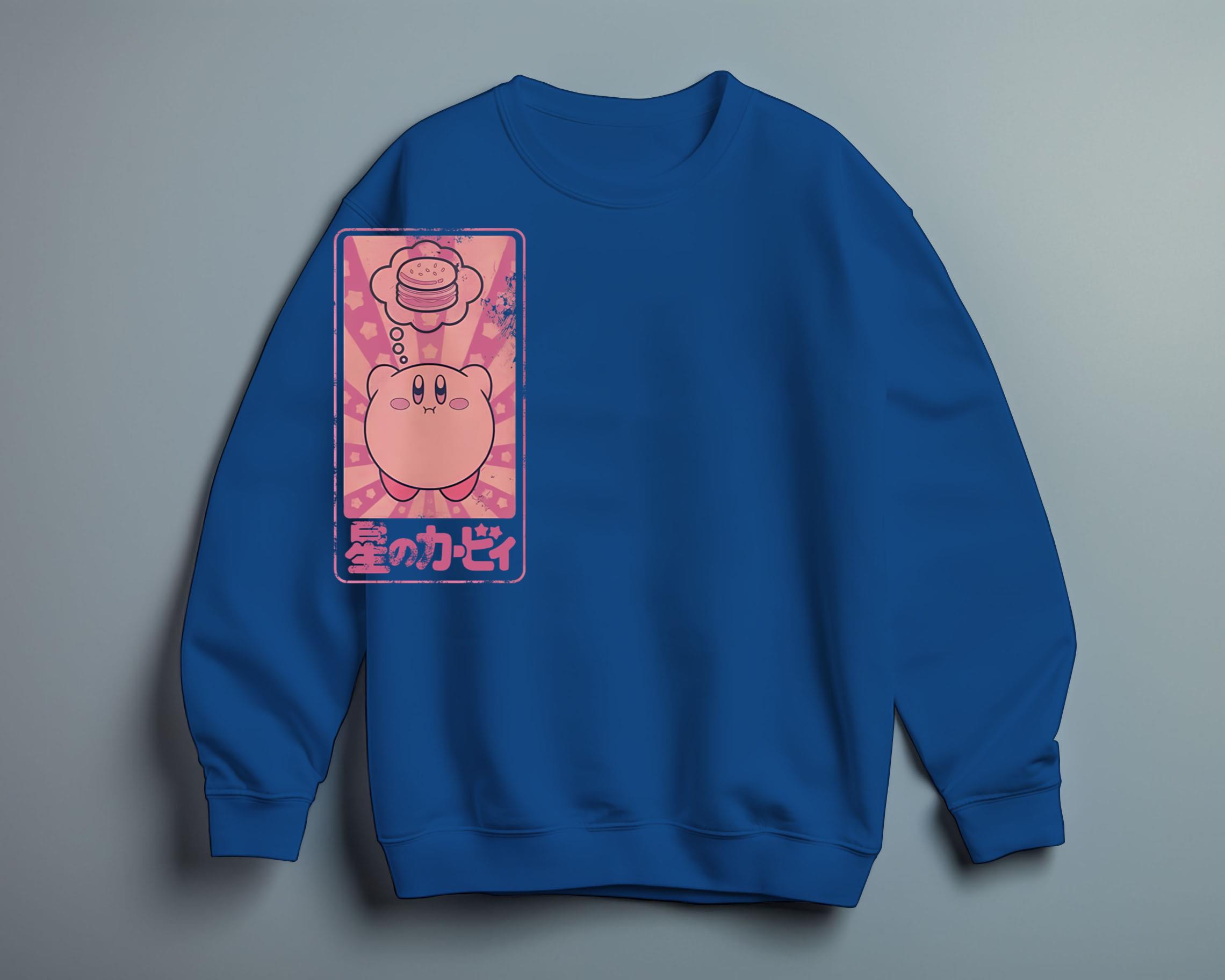 Nintendo KIRBY Dreaming Of Food Hamburger KANJI TShirt Licensed