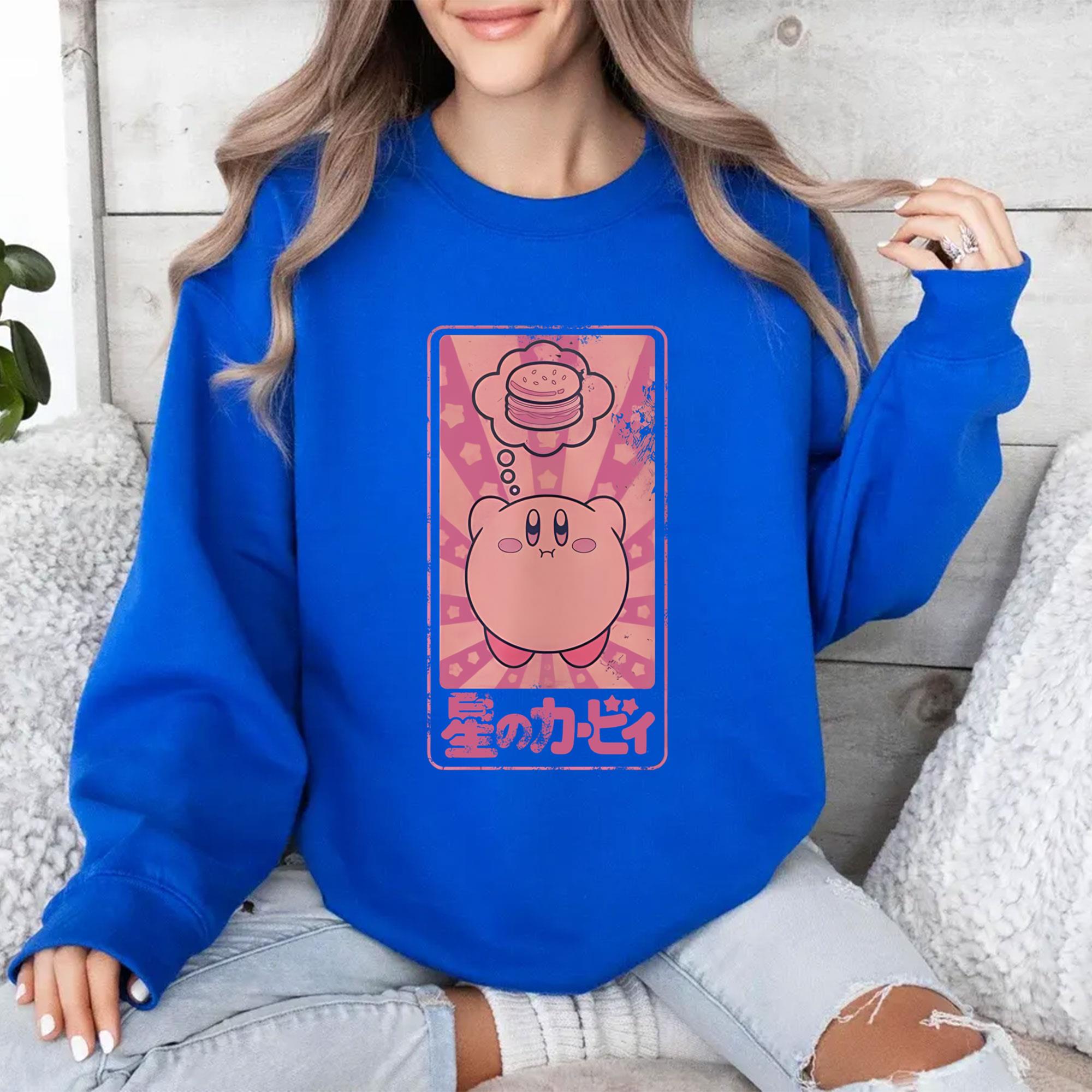 Nintendo KIRBY Dreaming Of Food Hamburger KANJI TShirt Licensed