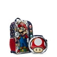 Nintendo Kids Super Mario Bros. 17" Backpack with Lunch Bag Set, 5Piece
