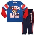 thumbnail image 1 of Nintendo Mario Boys Athletic Long Sleeve and Sweatpants 2-Piece Set for Kids (Size 4-16), 1 of 5