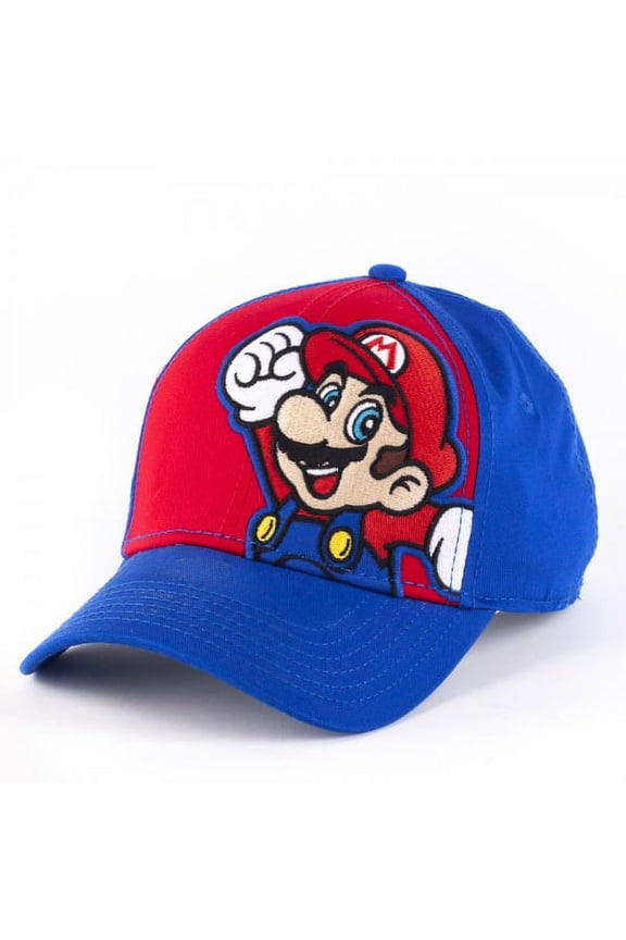 Nintendo Mario Boys Red/Blue Adjustable Cap