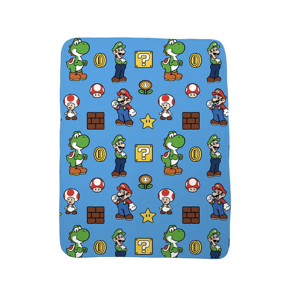 Nintendo Mario Game Winner Throw Blanket