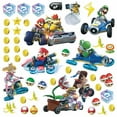 thumbnail image 1 of Nintendo Mario Kart 8 Wall Decals 44 Room Decor Video Game LUIGI Coins Stickers, 1 of 5