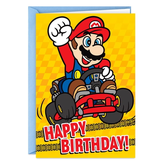 Hallmark Nintendo Mario Kart Birthday Card (Great to Game over)