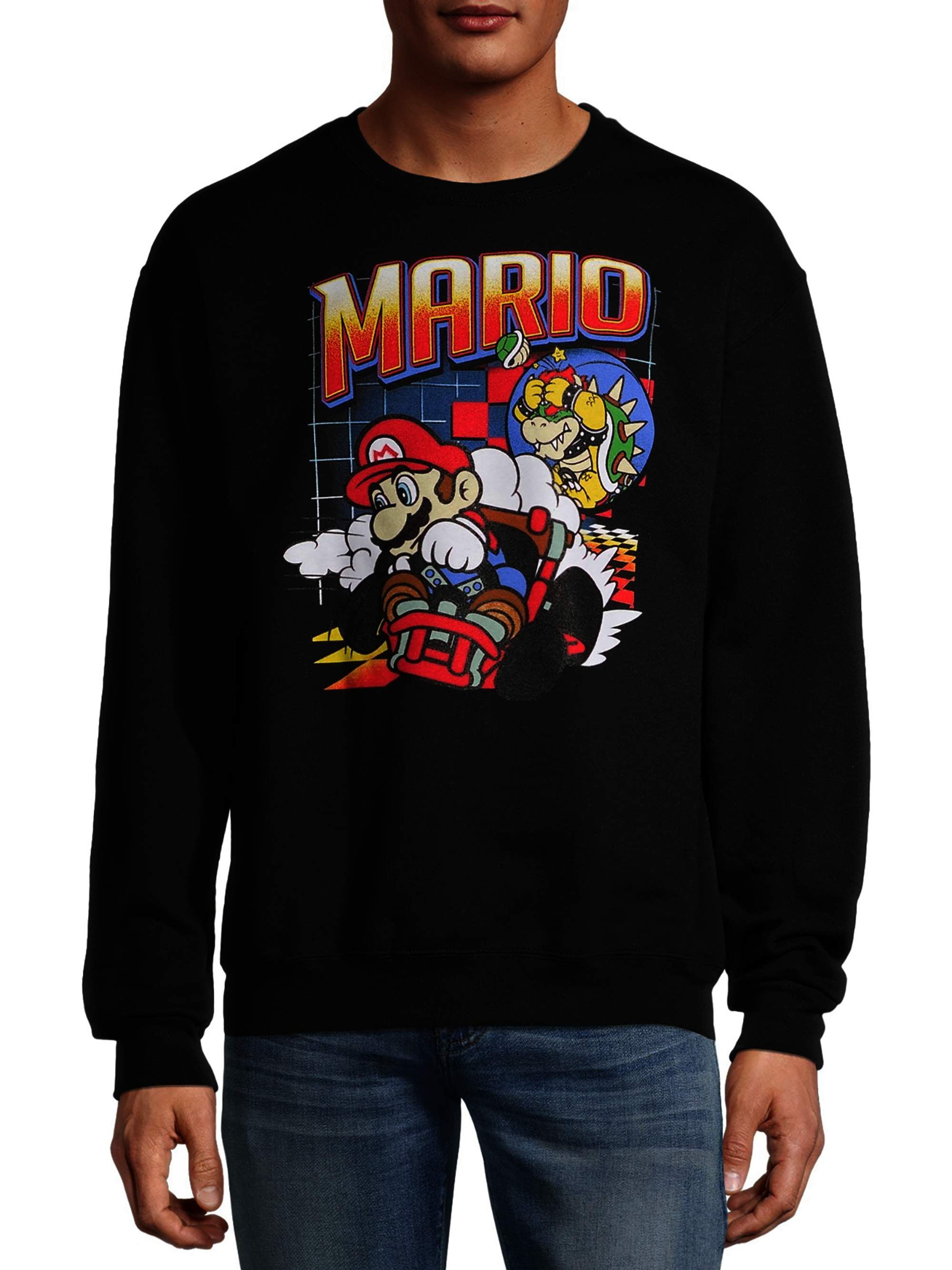 Nintendo Mario Kart Racer Men's and Big Men's Graphic Fleece Sweatshirt ...