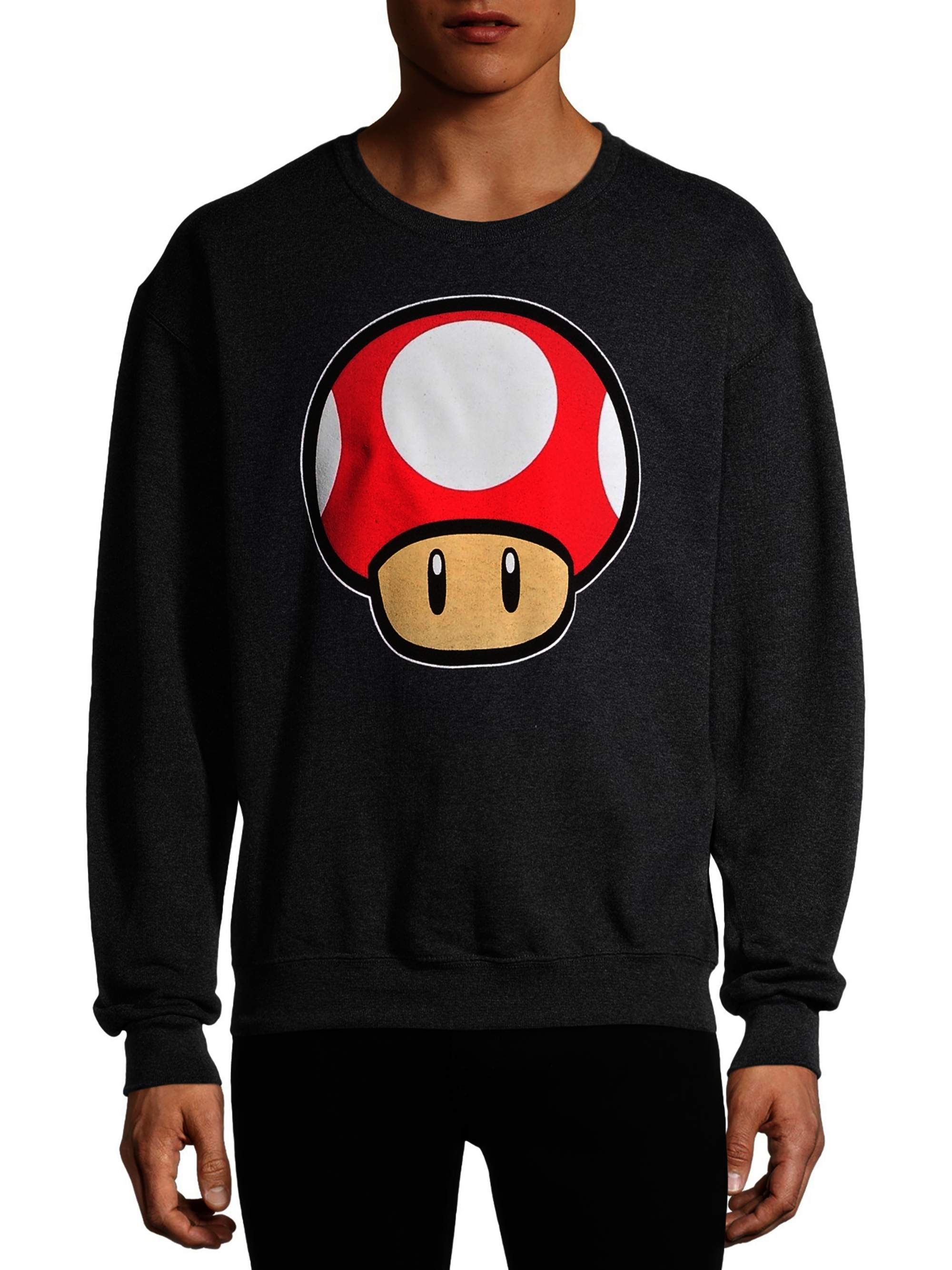 Nintendo Mario Kart Toad Power Up Men's and Big Men's Graphic Fleece Sweatshirt - image 1 of 6