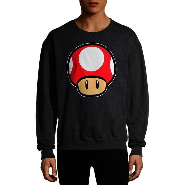 Nintendo Mario Kart Toad Power Up Men's and Big Men's Graphic Fleece Sweatshirt