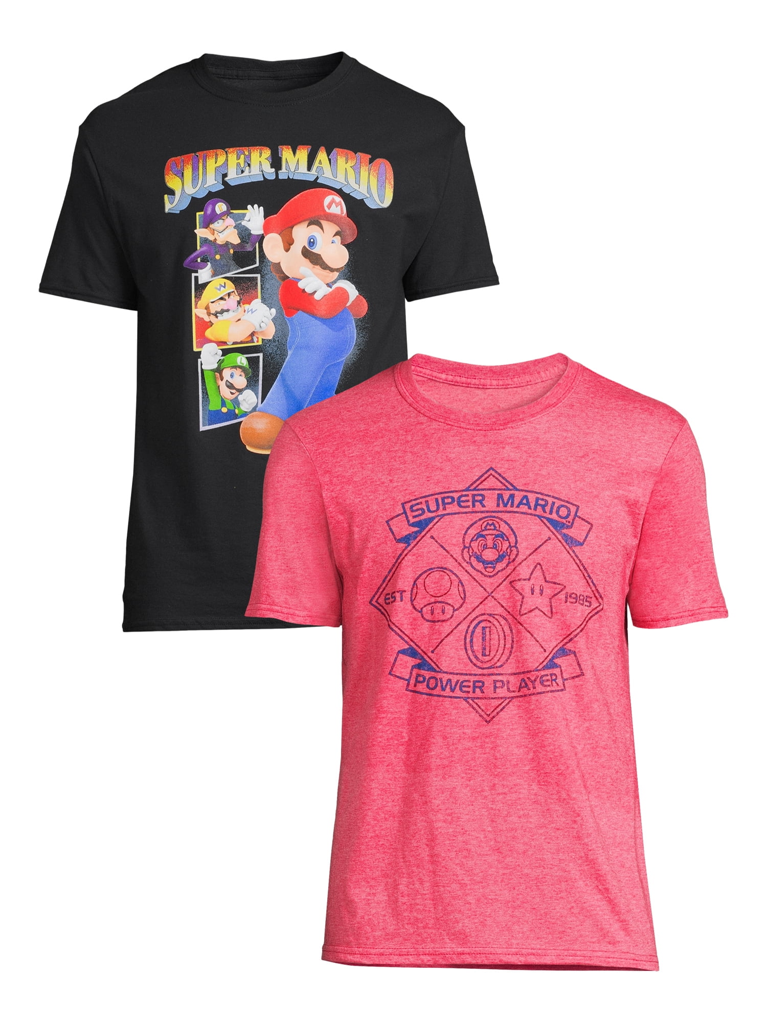 MARio様　t-shirt Nintendo Men's Mario Graphic T-Shirts 2-Pack, Super Retro