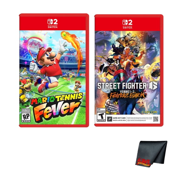 Nintendo Mario Tennis Fever + Street Fighter 6 Year 12 Fighters Edition Switch 2 Game Bundle