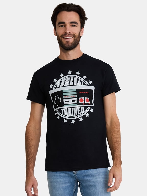 NES Controller Men's & Big Men's Cotton Graphic Tee, Sizes S-3XL