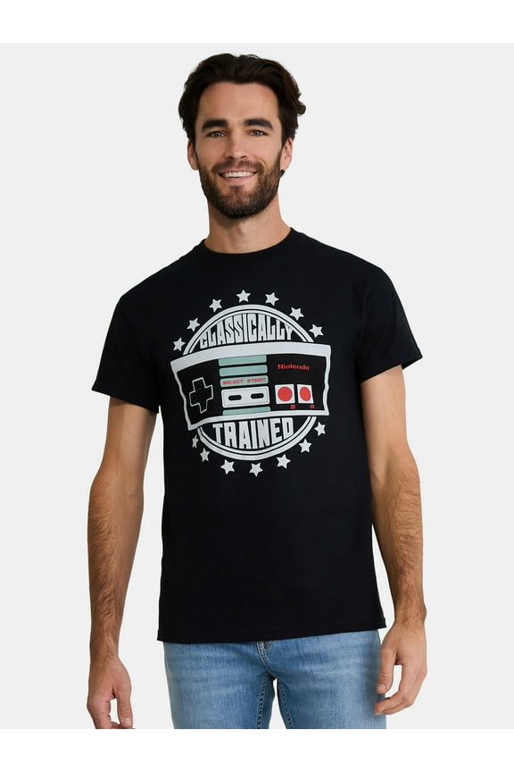 NES Controller Men's & Big Men's Cotton Graphic Tee, Sizes S-3XL