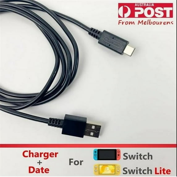 Nintendo YMK33 Nintendo Switch USB Charger Charging Power Cable Cord for Switch & Switch Lite