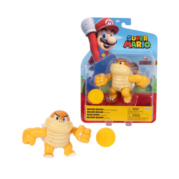 Jakks Pacific Nintendo Super Mario Bros Boom Boom 4-Inch Action Figure with Coin
