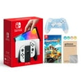 thumbnail image 1 of Nintendo OLED Model White Joy Con 64GB Console Improved HD Screen and LAN-Port Dock with Overcooked! 2 and Mytrix Wireless Switch Pro Controller and Accessories 2021 New Switch, 1 of 9