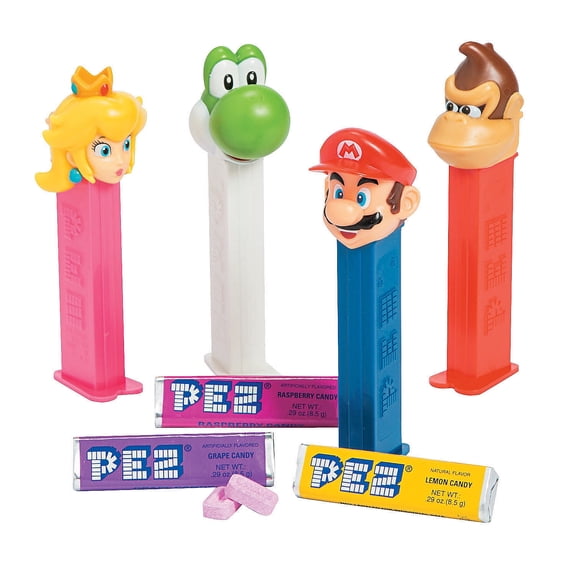 Nintendo PEZ Dispenser Blister Pack, Edibles, Party, 12 Pieces