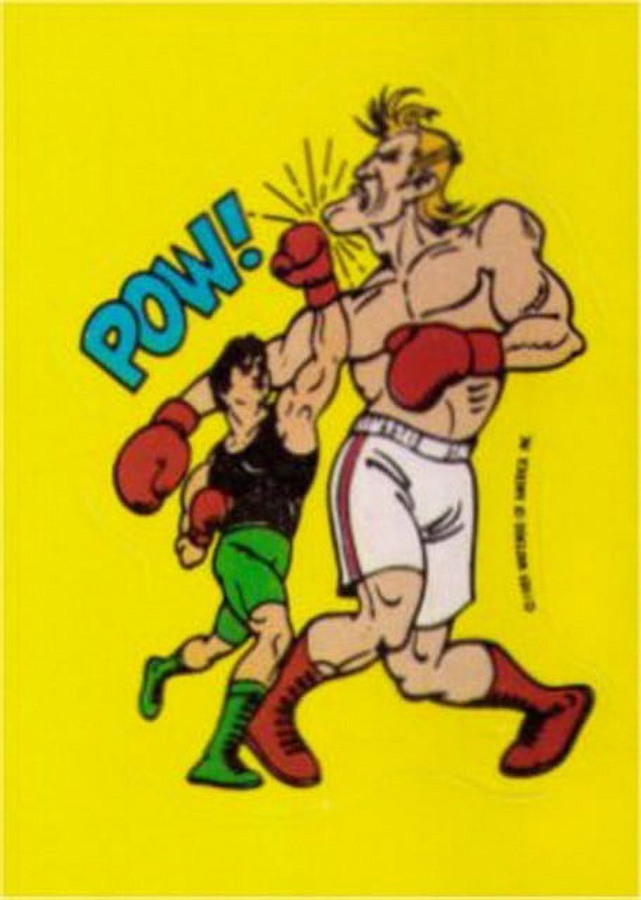 Nintendo Punch Out Glass Joe POW! Topps Sticker