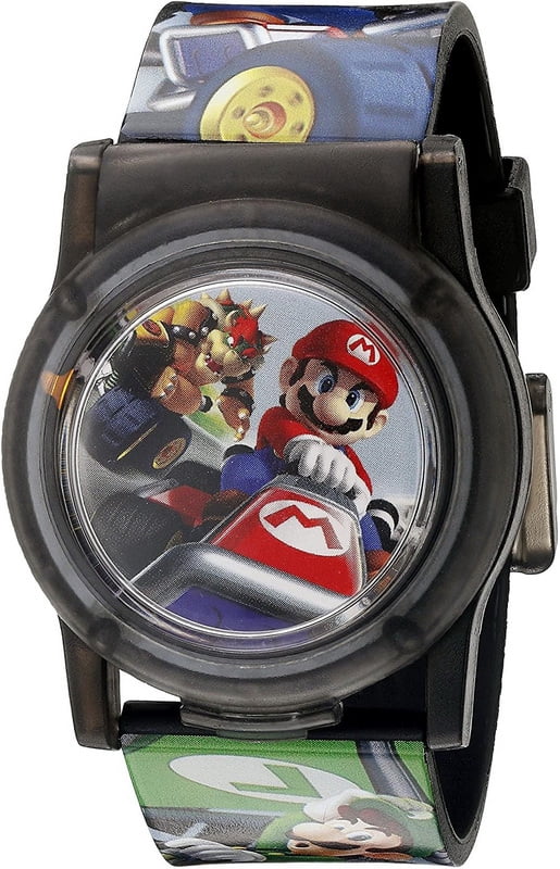 Nintendo Kids Super Mario Bros LCD Watch, Unisex, Mario and Luigi