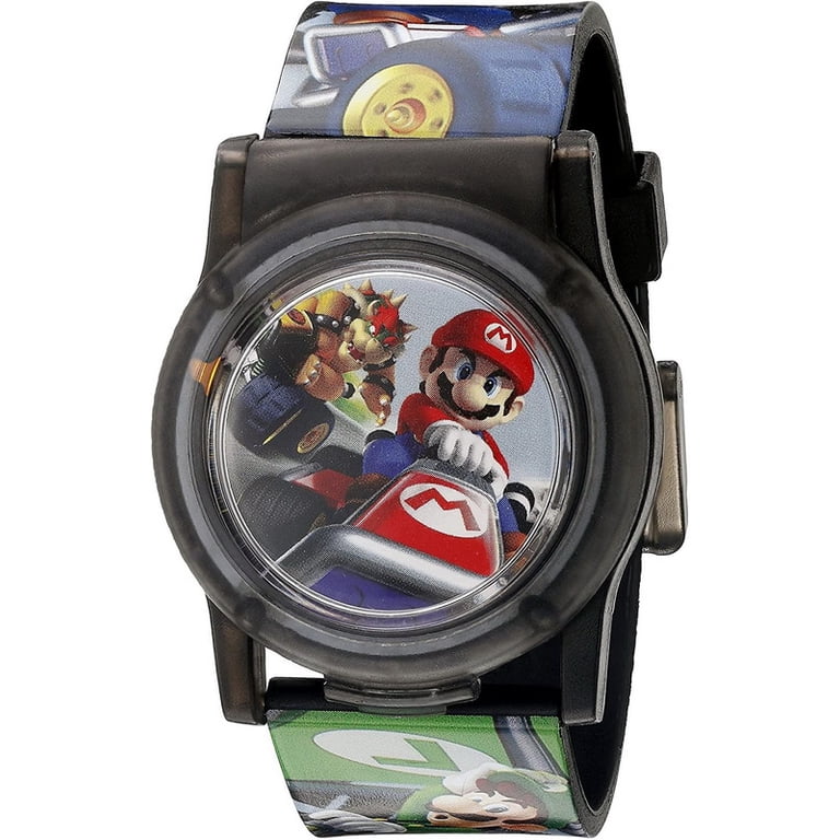 Nintendo Kids Super Mario Bros LCD Watch, Unisex, Mario and Luigi