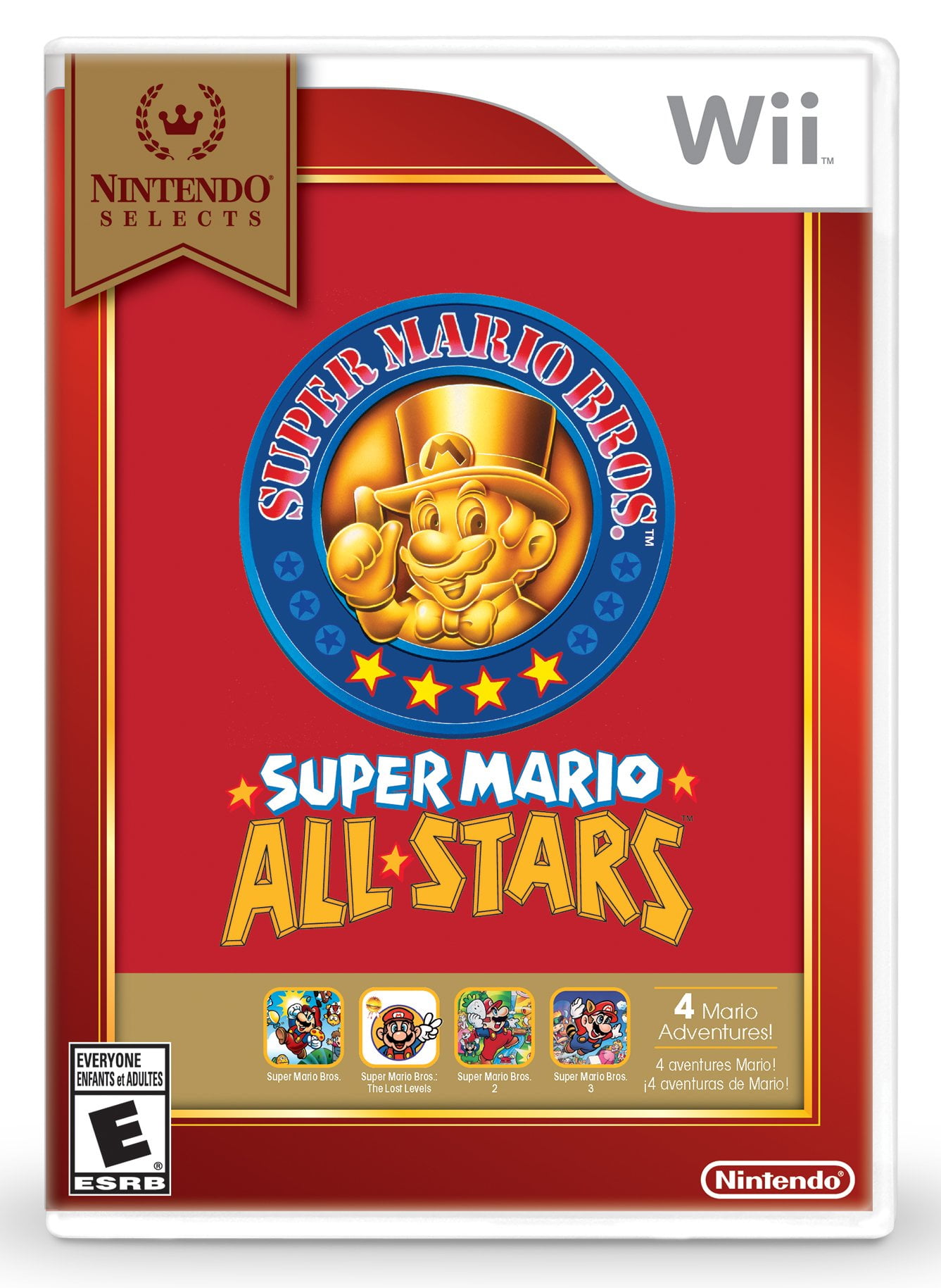 Nintendo Super Mario All-Stars Game for Wii, Includes 4