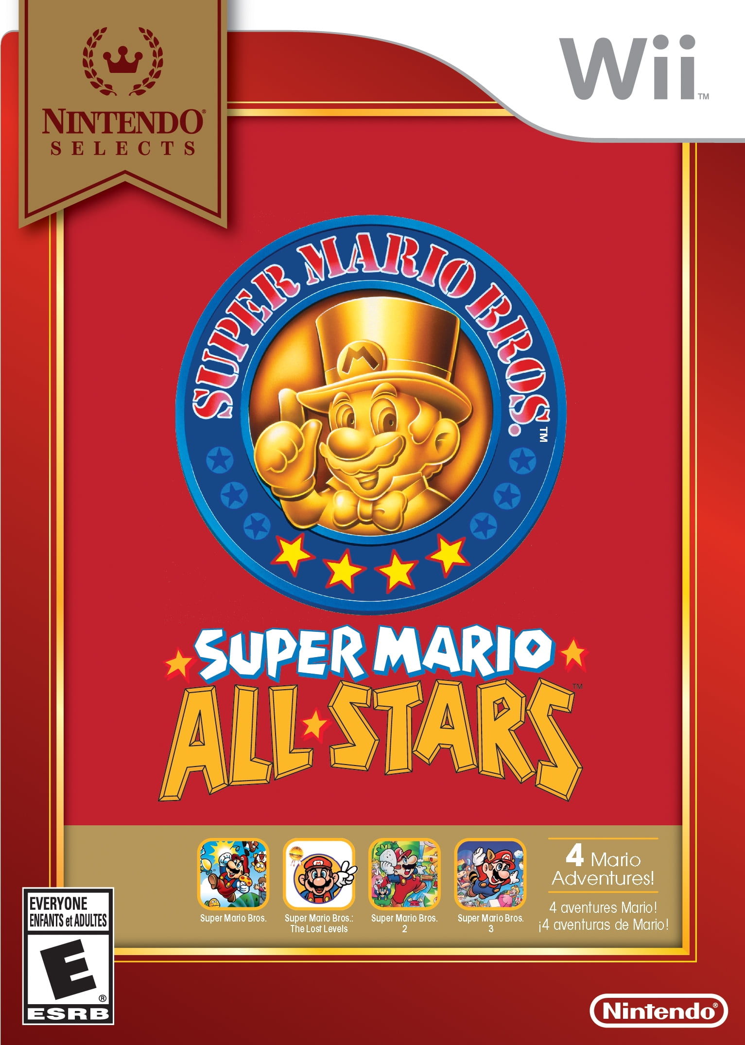 Hvile leninismen tage ned Nintendo Selects: Super Mario All-Stars, Nintendo, Nintendo Wii,  045496904197 - Walmart.com