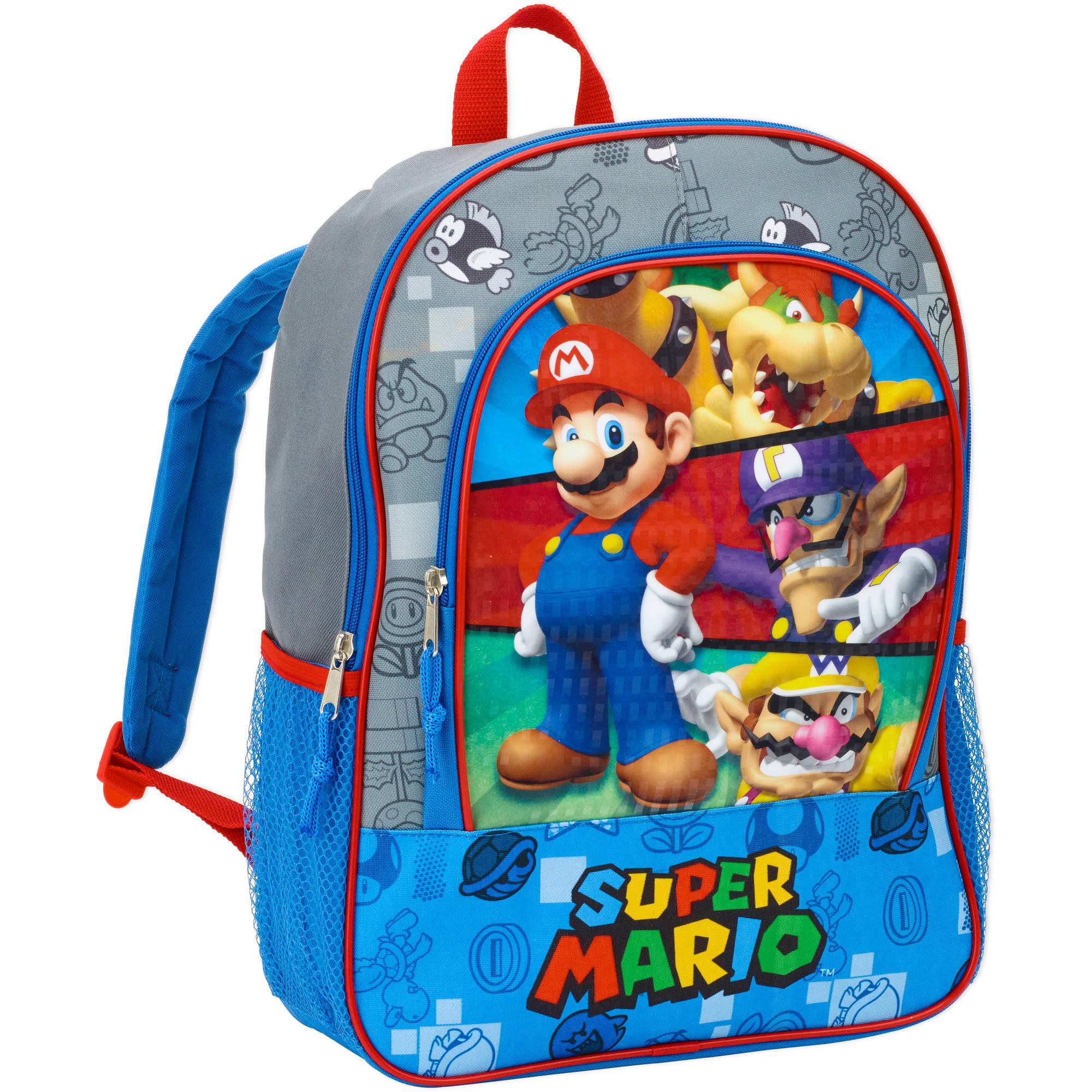 Super Mario Boy's Front Tap Activated LED Light Up 16 Backpack  Multicoloured