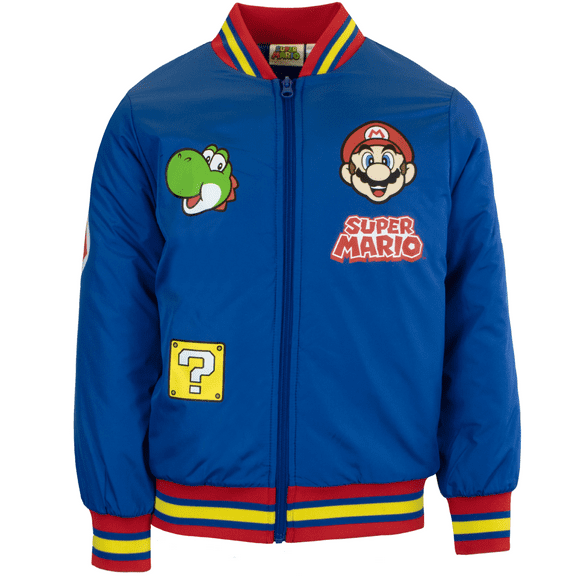 Nintendo Super Mario Bomber Jacket, Mario and Yoshi Bomber Jacket (Sizes 4-18)