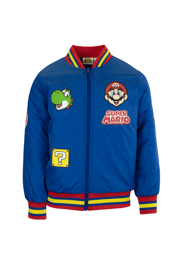 Super Mario Bomber Jacket, Mario and Yoshi Bomber Jacket (Sizes 4-18)