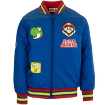 Nintendo Super Mario Bomber Jacket Boys, Mario and Luigi (Sizes 4-18)