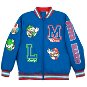 Nintendo Boys Super Mario Varsity Bomber Jacket Little & Big Boys, Mario & Luigi Design, Sizes 4 18