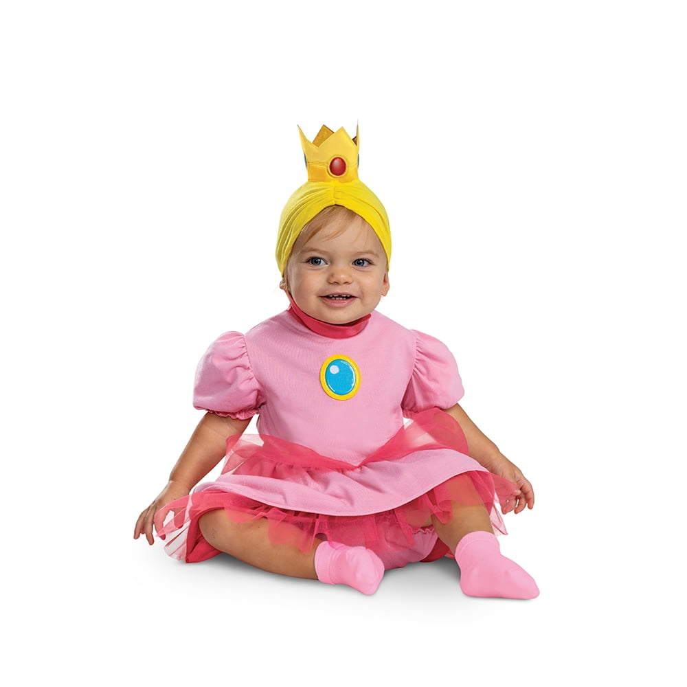 Nintendo Super Mario Bros. Baby Girls Princess Peach Halloween Costume,  Sizes 6-12 months 