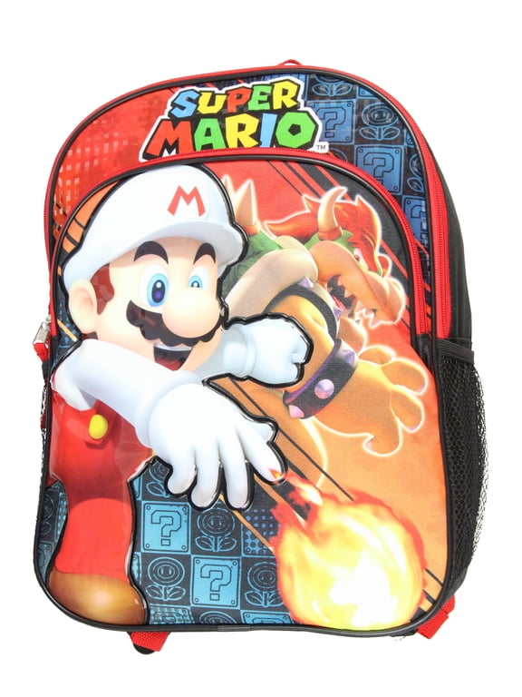 Nintendo Super Mario Bros.Backpack Fireball 16" Backpack