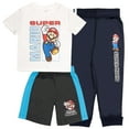 thumbnail image 1 of Nintendo Super Mario Bros Boys 3-Piece Pants Set - Short Sleeve T-Shirt, Shorts, and Jogger Pants 3-Pack Bundle Set (Size 3T-12), 1 of 12