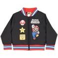 thumbnail image 1 of Nintendo Boys Super Mario Varsity Bomber Jacket (Little Boys), Mario & Toad Design, Sizes 4–7, 1 of 5