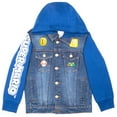 thumbnail image 1 of Nintendo Super Mario Bros Boys' Casual Fashion Hoodie, Video Game Character-Inspired Hooded Denim Jacket For Kids (Size 4-16), 1 of 5
