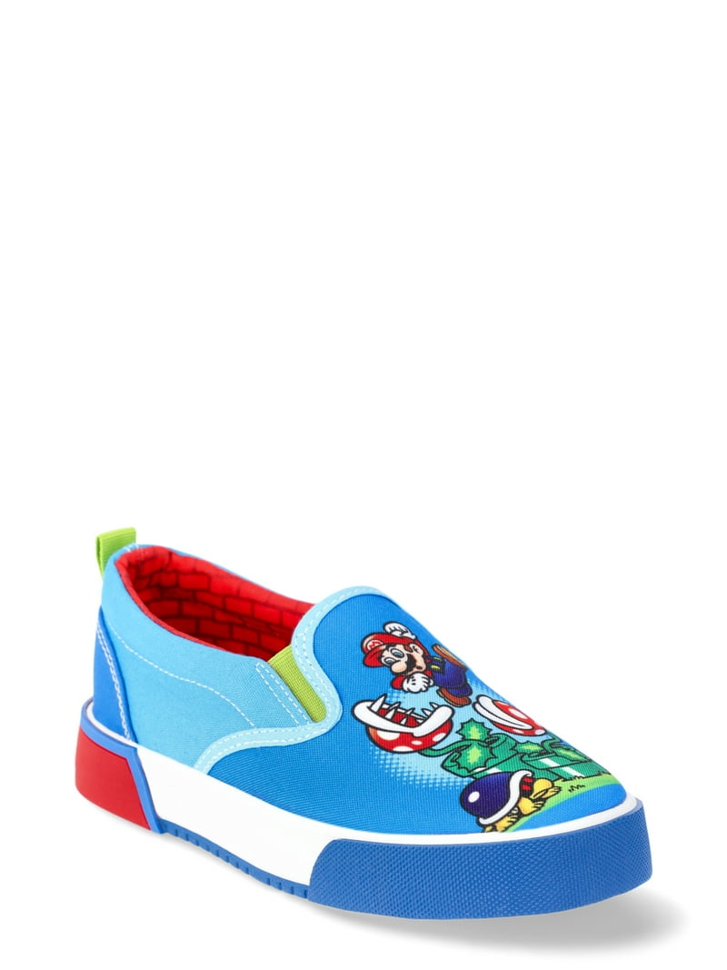 Ground Up Nintendo Super Mario Bros Boys Slip-On Canvas