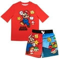 thumbnail image 1 of Nintendo Super Mario Bros Boys Swim Wear Rash Guard Set Super Mario 2 Piece Set Boys Swimsuit Boys Rash Guard Boy Swim Trunks (Sizes 4-12), 1 of 10