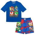 thumbnail image 1 of Nintendo Super Mario Bros Boys Swim Wear Rash Guard Set Super Mario 2 Piece Set Boys Swimsuit Boys Rash Guard Boy Swim Trunks (Sizes 4-12), 1 of 10