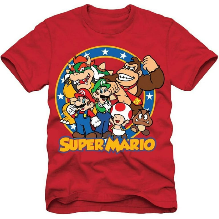 Super Mario Heroes Four Squares Youth T-Shirt
